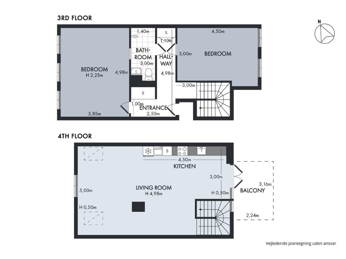 Apartment Sanders Main - Endearing Two-bedroom Duplex With A Balcony Next To Magical Nyhavn